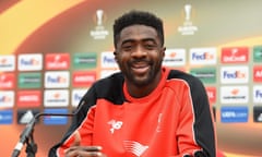 Liverpool FC press conference<br>epa05303714 Liverpool's Kolo Toure speaks during a UEFA Europa League Final Media Day press conference at Melwood Training Facility in Liverpool, Britain, 13 May 2015. Liverpool FC will face Sevilla FC in the UEFA Europa League final on 18 May 2016 in Basel, Switzerland.  EPA/PETER POWELL