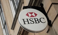 An HSBC sign outside a UK branch
