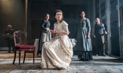 Hayley-Atwell, centre, as Rebecca West in Rosmersholm.