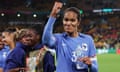 Wendie Renard celebrates victory.