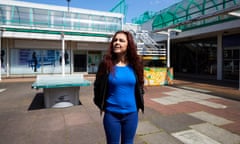 Collette Elliott in the near deserted Central Square shopping centre in Erdington, north Birmingham.