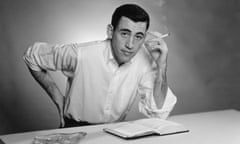 JD Salinger Portrait Session<br>NEW YORK - NOVEMBER 20, 1952: Author JD Salinger poses for a portrait as he reads from his classic American novel “The Catcher in the Rye” on November 20, 1952 in the Brooklyn borough of New York City. Salinger died on January 27, 2010. (Photo by Antony Di Gesu/San Diego Historical Society/Hulton Archive Collection/Getty Images)