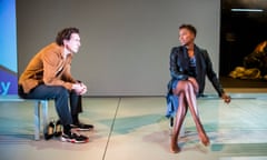 Jade Anouka (Bea) and Rory Fleck Byrne (Aaron) in The Phlebotomist by Ella Road @ Hampstead Theatre. Directed by Sam Yates. (Opening 25-03-19)