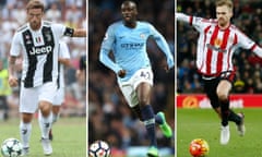Available on a free: Juventus stalwart Claudio Marchisio, Manchester City legend Yaya Touré and former Bayern and Sunderland midfielder Jan Kirchhoff.