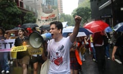 School Strike for Climate protesters march in the streets of Sydney