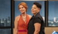 Cynthia Nixon as Miranda and Sara Ramírez as love interest Che Diaz, in season two of And Just Like That.