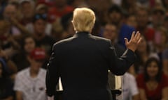 Republican Presidential Candidate Donald Trump Holds Rally In Daytona Beach, Florida<br>DAYTONA BEACH, FL - AUGUST 03: Republican presidential nominee Donald Trump speaks during his campaign event at the Ocean Center Convention Center on August 3, 2016 in Daytona, Florida. Trump continued to campaign for his run for president of the United States. (Photo by Joe Raedle/Getty Images)