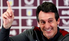 Unai Emery at an Aston Villa press conference on 17 May 2024