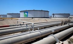 General view of Saudi Aramco's Ras Tanura oil refinery and oil terminal in Saudi Arabia in May 2018