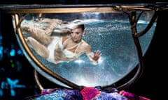 Fish bowl courtship … Miranda takes a dip in Amaluna.