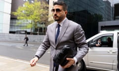 Saif Alrubie arrives at Southwark crown court on Tuesday