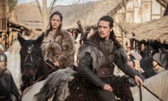 Keeping it fur real… Brida (Emily Cox) and Uhtred (Alexander Dreymon) in The Last Kingdom.