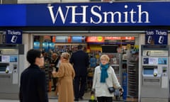 WH Smith outlet in a station.