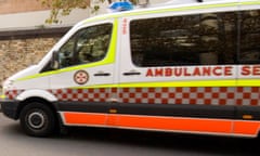 Stock image of an ambulance