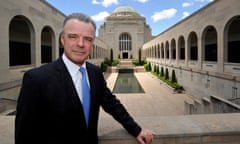 The new director of the Australian War Memorial Dr Brendan Nelson poses at the memorial in Canberra, Monday, Dec. 17, 2012. Dr Nelson was appointed director following the retirement of Steve Gower. (AAP Image/Alan Porritt) NO ARCHIVING