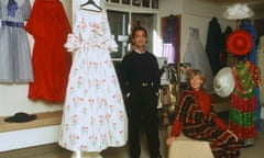 Belinda Bellville and David Sassoon of Bellville Sassoon in their dressmaking atelier, 1981.