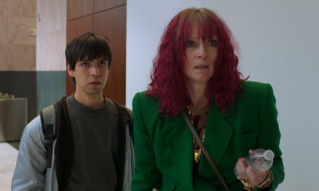 Julio Torres and Tilda Swinton in the self-consciously quirky Problemista. 