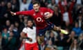 Autumn International - England v Tonga<br>Rugby Union - Autumn International - England v Tonga - Twickenham Stadium, London, Britain - November 6, 2021 England's Jonny May scores a try REUTERS/Peter Nicholls