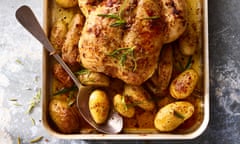 Roast chicken with anchovy, rosemary, chilli and garlic butter