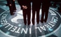 Government employees gather around a seal inside the CIA in McLean, Virginia. File photo from 3/20/01 --- Image by Brooks Kraft/Corbis Border South Fairfax County McLean North America Southern United States USA Virginia