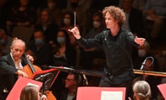 Santtu-Matias Rouvali performing Strauss with the Philharmonia at the Royal Festival Hall.