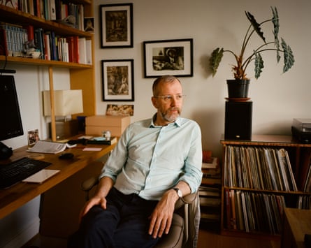 Author Michael Holden photographed at home in London, June 2024