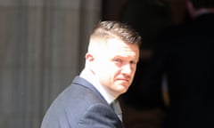 Tommy Robinson outside court