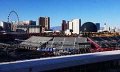 A general view of the circuit prior to the F1 Grand Prix of Las Vegas.