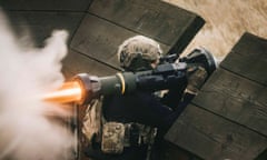 Undated handout photo issued by the Ministry of Defence of an Nlaw anti-tank missile being fired during training. 