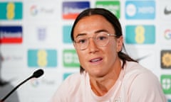 Lucy Bronze speaking a press conference