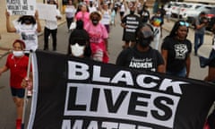 Elizabeth City, North Carolina Waits For Video Release Of Police Killing Of Andrew Brown Jr.<br>ELIZABETH CITY, NORTH CAROLINA - APRIL 29: Protesters calling for justice for Andrew Brown Jr. march on April 29, 2021 in Elizabeth City, North Carolina. The protesters want justice in the shooting death of Andrew Brown Jr. by Pasquotank County Sheriff’s deputies. (Photo by Joe Raedle/Getty Images)