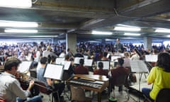 Multi-Story performs with local schoolchildren at the disused car park in Peckham.