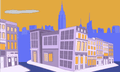 illustration of city block