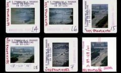 Part of Stuart Franklin’s contact sheet from Tiananmen Square, 1989