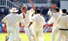 Glenn McGrath celebrates