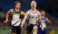 Great Britain’s Jonnie Peacock celebrates winning gold in the men’s 100m T44 final.