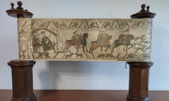 The Bayeux tapestry replica on two original oak supports