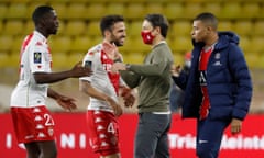 Niko Kovac (second right) has impressed for Monaco since his appointment in July. 