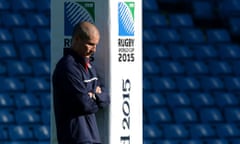 England head coach Stuart Lancaster during the captain’s run at the City of Manchester Stadium on Friday.