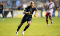 Philadelphia Union midfielder Cavan Sullivan looks on during Wednesday’s game against the New England Revolution at Subaru Park in Chester, Pennsylvania.