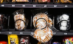 Junk food in a vending machine