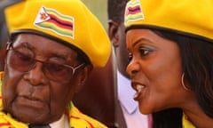 The then president, Robert Mugabe, with Grace Mugabe in Harare, November 2017. 