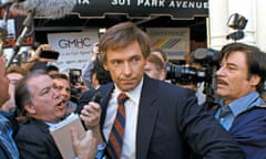 Hugh Jackman as Gary Hart in The Front Runner.