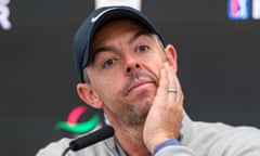Rory McIlroy looks rueful at a Scottish Open press conference