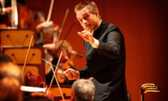 LOSANGELES: ET.1126. Vasily Petrenko, the 36-year-old Russian music director of the Liverpool Philharmonic, has been winning awards left and right for his Shostakovich symphony recordings. As this week's LA Phil guest conductor, he leads the massive Tenth at the Walt Disney Concert Hall Nov. 23, 2012. Grieg's Piano Concerto opens the program with the excellent young Macedonian Simon Trpceski as soloist. This Norwegian evergreen has a point, since next season Petrenko takes over at the Oslo Philharmonic.  (Photo by Barbara Davidson/Los Angeles Times via Getty Images)