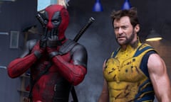 Ryan Reynolds as Deadpool and Hugh Jackman as Wolverine