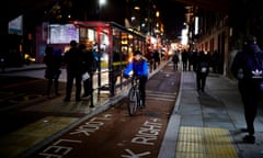 MANCHESTER, 13 November 2017 - Cyclists in Manchester city centre.
Christopher Thomond for The Guardian.