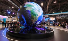 The Wonder Globe at a CES event in Las Vegas