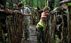 Children on a bridge at Puzzlewood