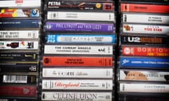 Boxes of music cassette tapes